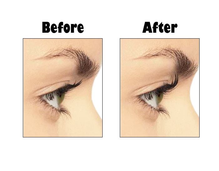 Eyelash Curl Before and After