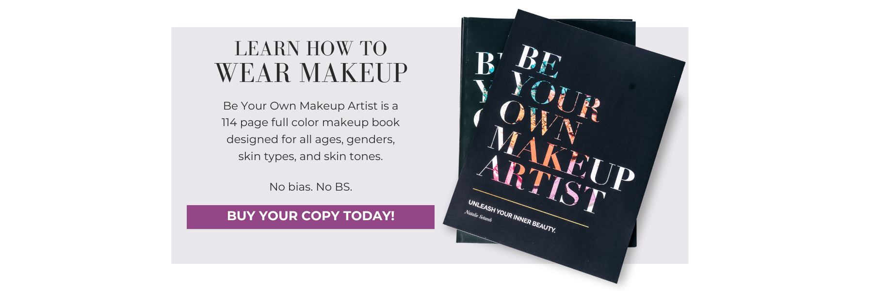 Be Your Own Makeup Artist Call to Action Graphic
