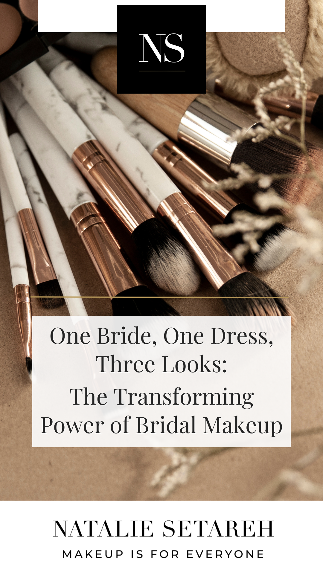 One Bride, One Dress, Three Bridal Makeup Looks