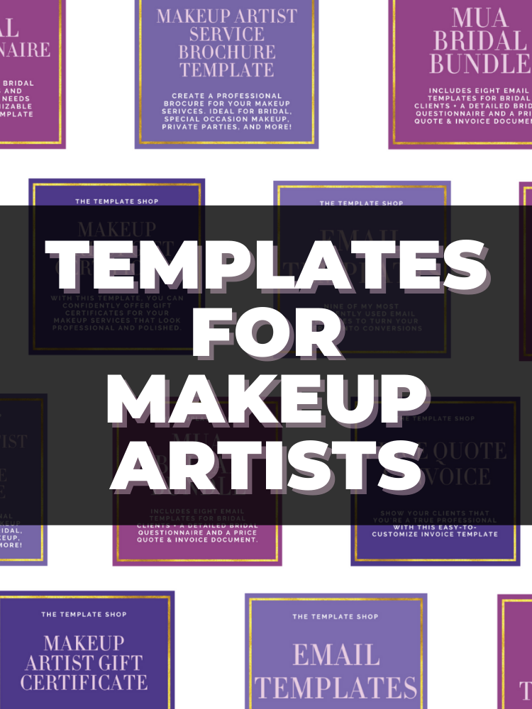 Makeup Artist Digital Business Templates - Natalie Setareh