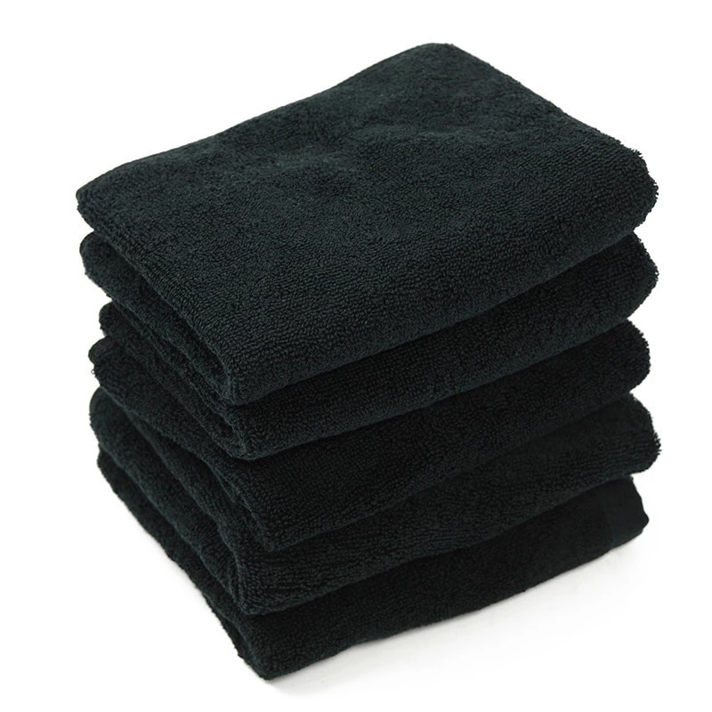black hand towels