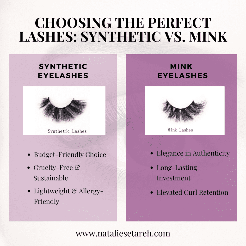 Mink or synthetic lashes