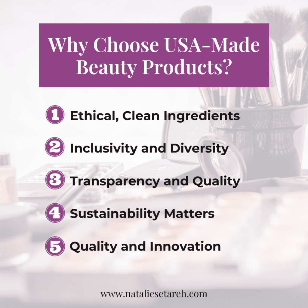 Graphic post about "Why Choose USA-Made Beauty Products?"