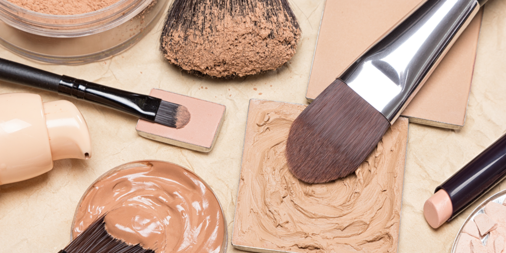image of foundation and makeup brushes